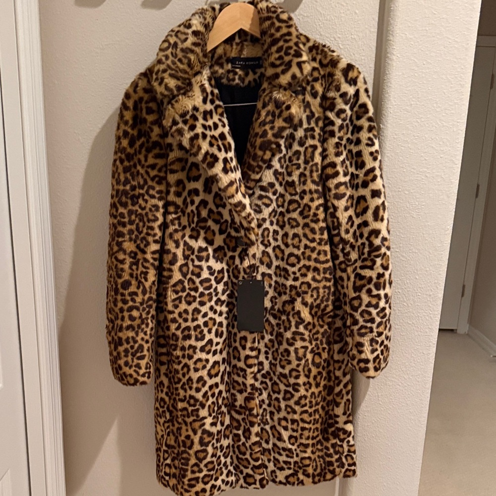 Zara Brown Leopard Print Jacket